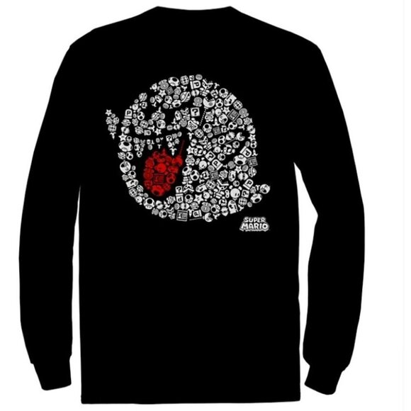 NEW - BOO - Nintendo Super Mario “BOO” Long Sleeve shirt! Boo has cool graphics! - Picture 1 of 2